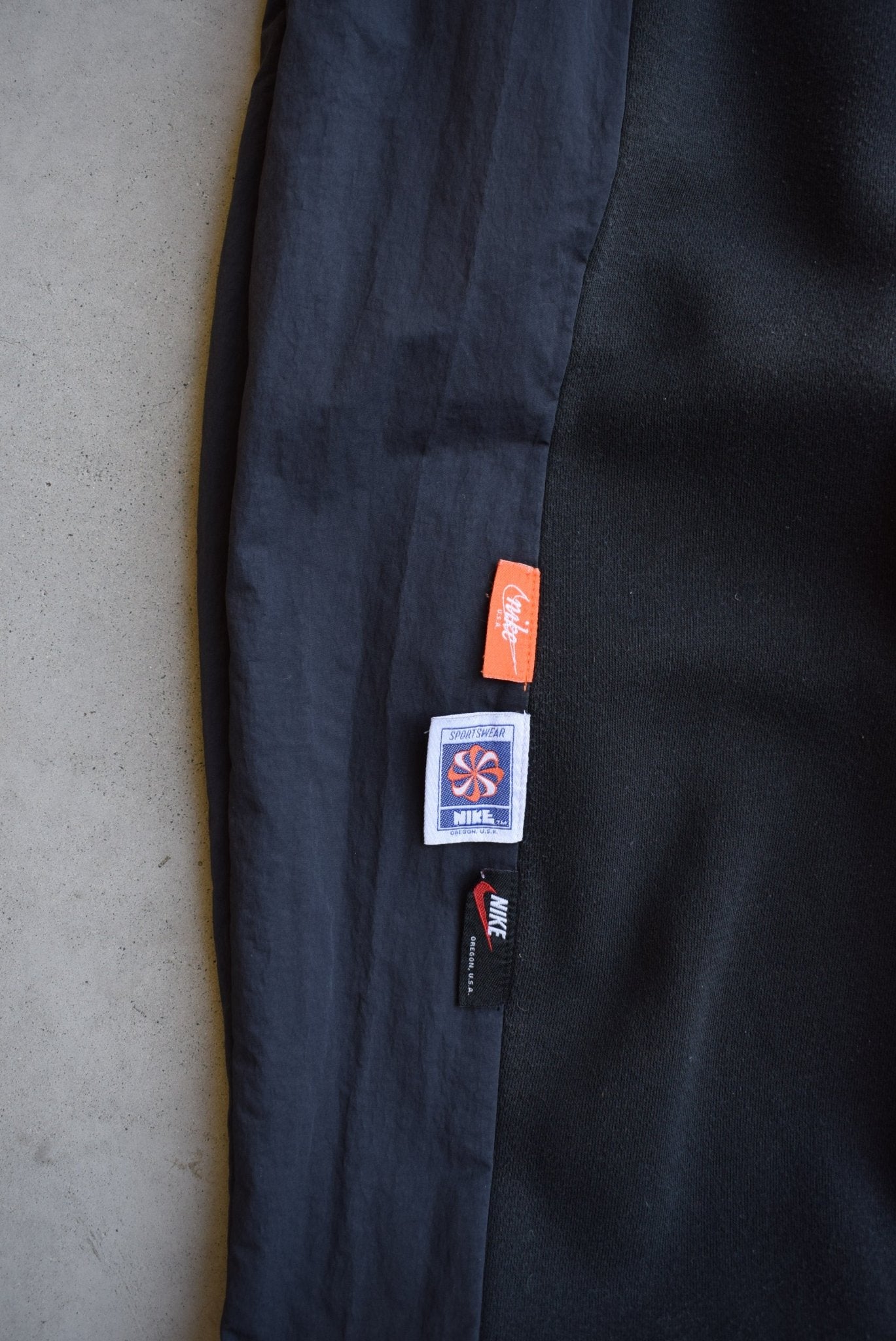 Nike Black Embroidered Swoosh Track Pants — 2000s (L) - Retrospective Store