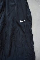 Nike Black Embroidered Swoosh Track Pants — 2000s (L) - Retrospective Store
