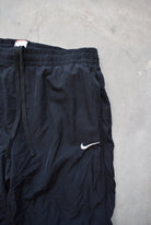 Nike Black Embroidered Swoosh Track Pants — 2000s (L) - Retrospective Store