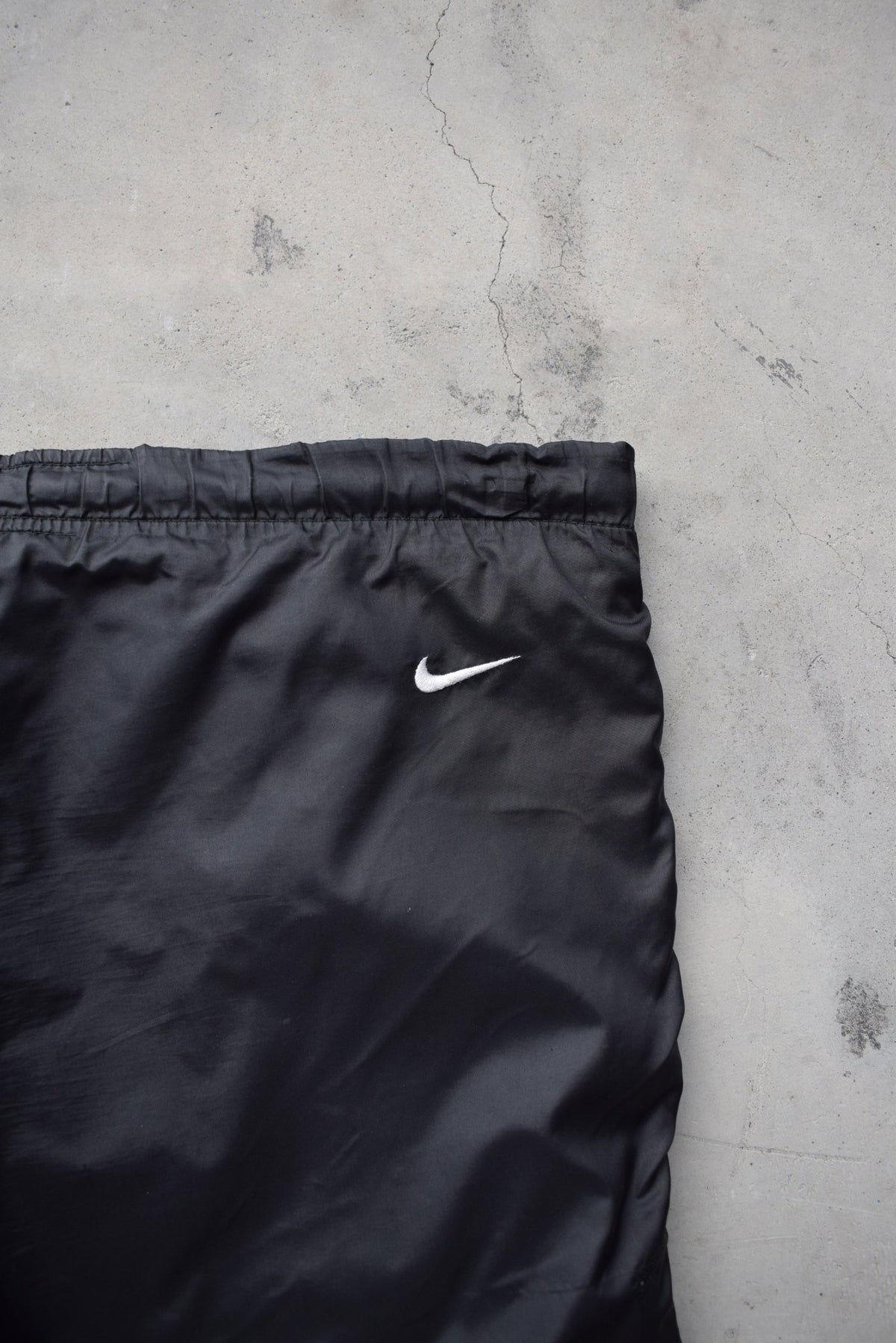 Nike Black Embroidered Swoosh Track Pants — 2000s (S/M) - Retrospective Store
