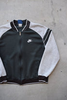 Nike Black & Grey Embroidered Swoosh Jacket — 1980s (M/L) - Retrospective Store