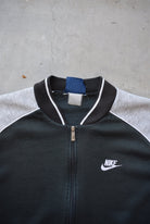 Nike Black & Grey Embroidered Swoosh Jacket — 1980s (M/L) - Retrospective Store