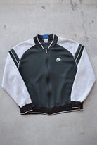 Nike Black & Grey Embroidered Swoosh Jacket — 1980s (M/L) - Retrospective Store