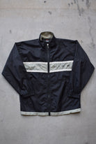 Nike Black & Grey Spellout Spray Jacket — 1990s (S) - Retrospective Store