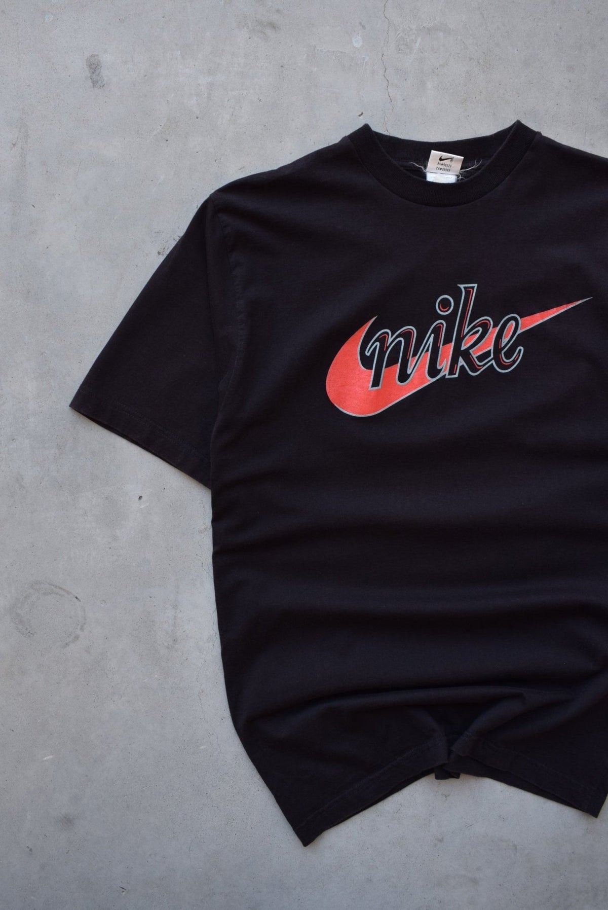 Nike Black Spellout Tee — 1990s (M) - Retrospective Store