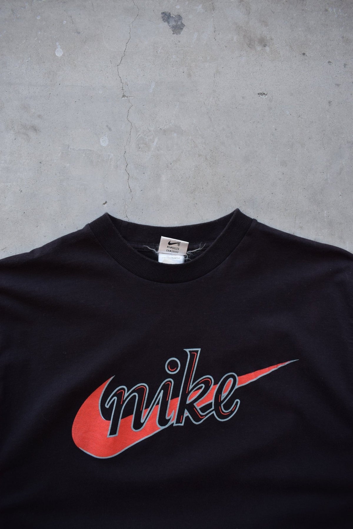 Nike Black Spellout Tee — 1990s (M) - Retrospective Store