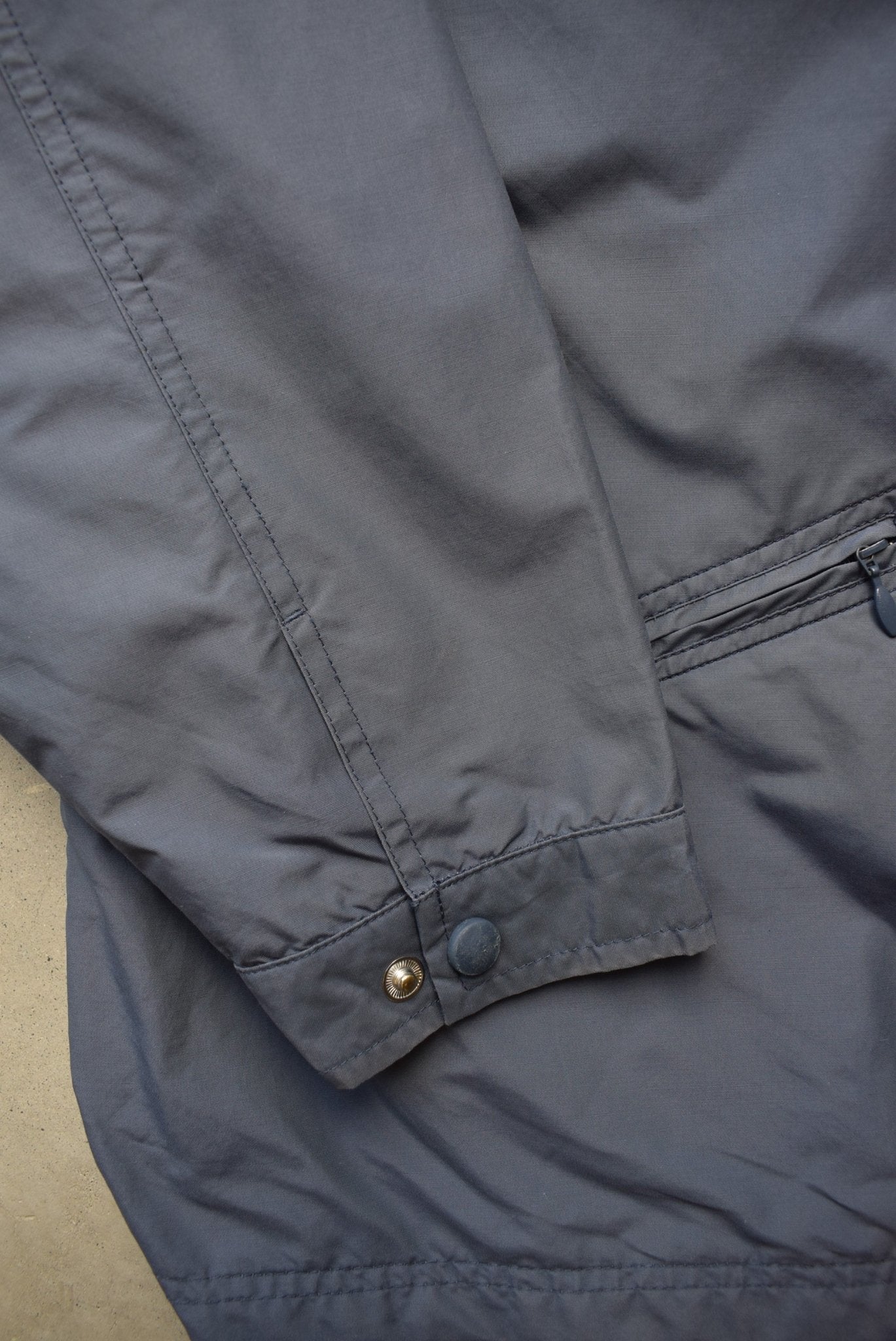 Nike Blue Embroidered Spellout Jacket — 1990s (XL) - Retrospective Store