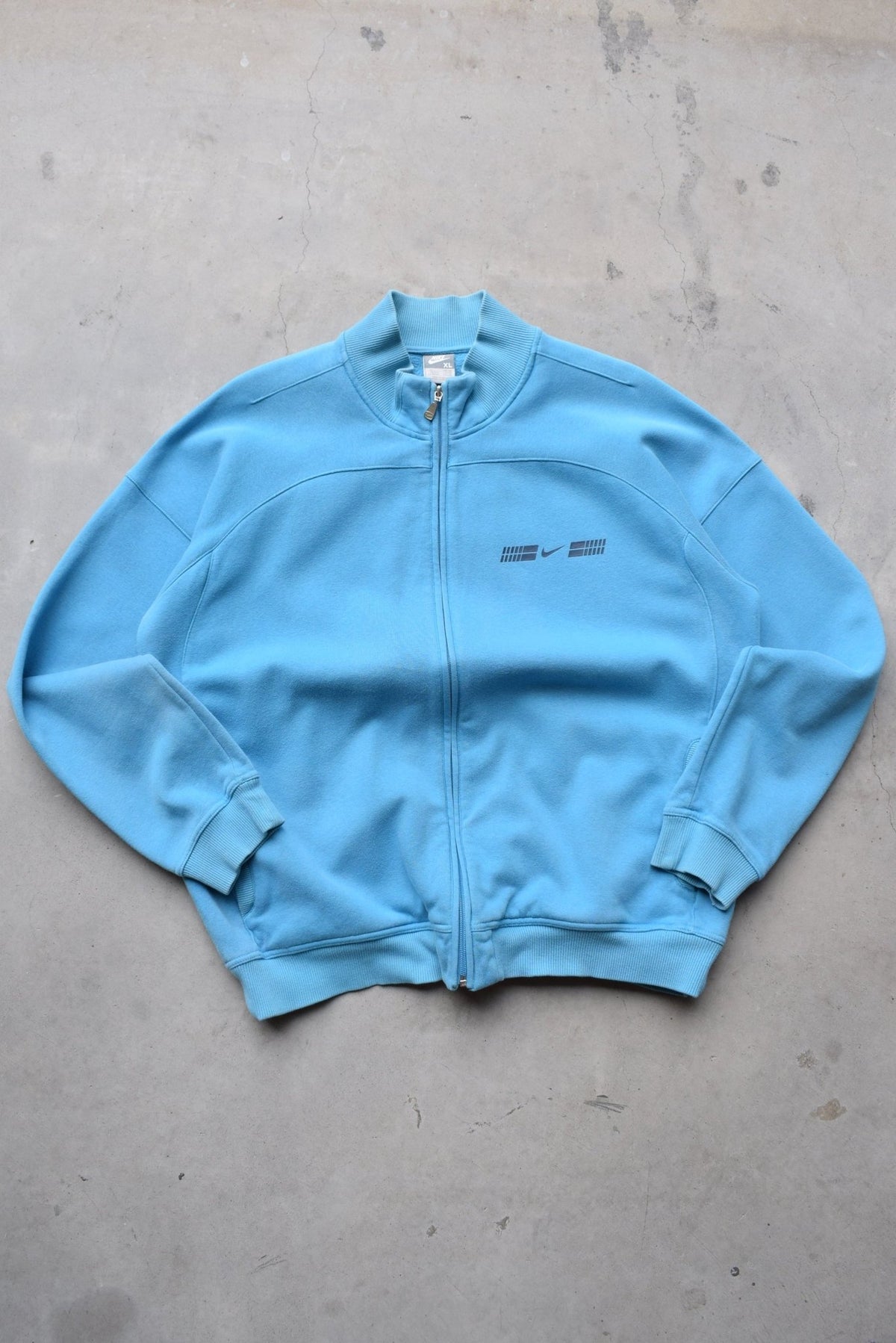 Nike Blue Graphic Swoosh Jacket — 2000s (XL) - Retrospective Store