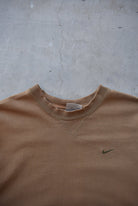 Nike Brown Embroidered Swoosh Tee — 2000s (XL) - Retrospective Store