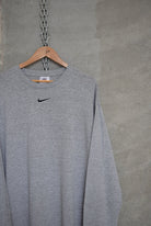 Nike Centre Swoosh Embroidered Long Sleeve Tee — 1990s (L/XL) - Retrospective Store