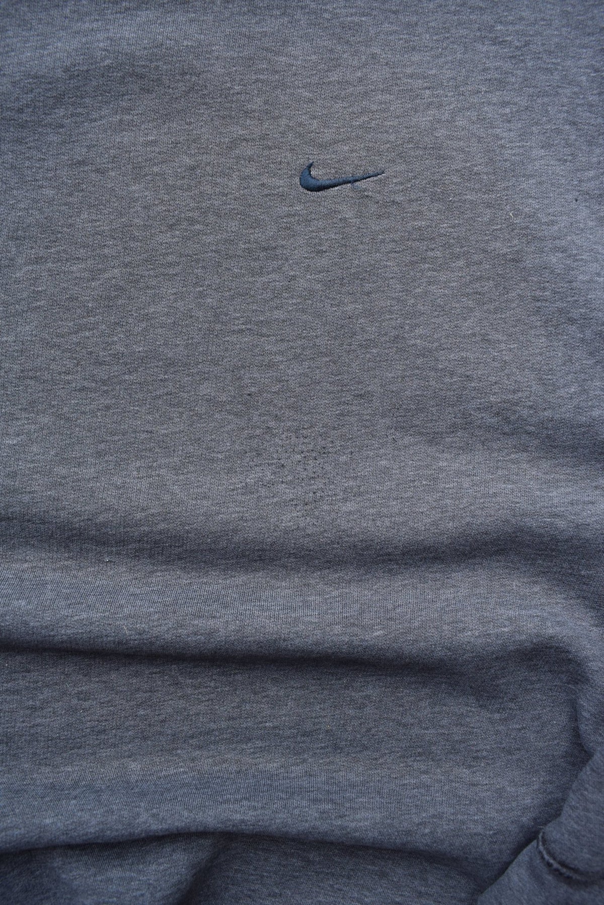 Nike Charcoal Embroidered Swoosh Crewneck — 1990s (L) - Retrospective Store