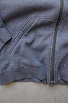 Nike Charcoal Embroidered Swoosh Full-Zip Hoodie — 2000s (XL) - Retrospective Store