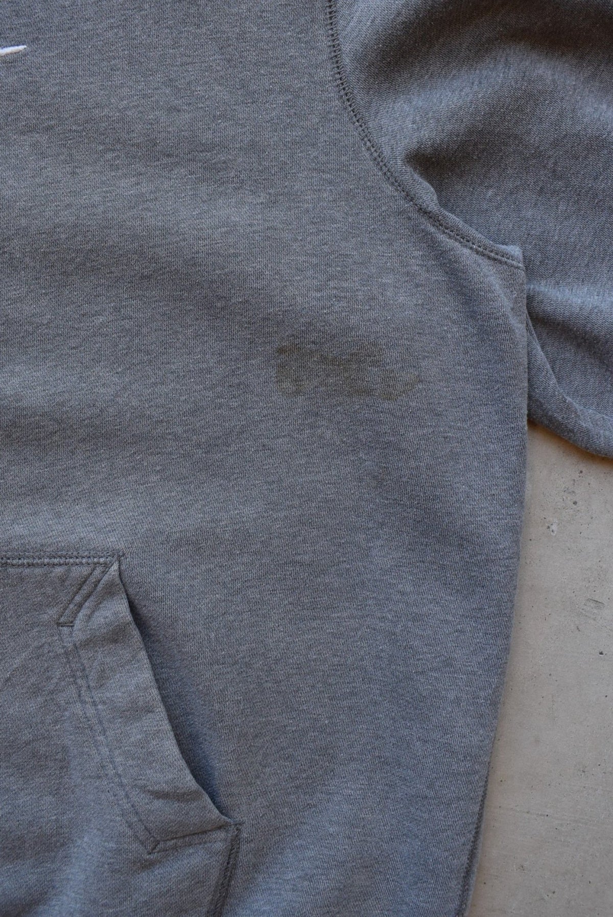 Nike Charcoal Embroidered Swoosh Hoodie — 2000s (XXL) - Retrospective Store