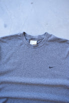 Nike Charcoal Embroidered Swoosh Tee — 2000s (M) - Retrospective Store