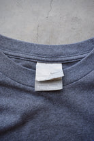 Nike Charcoal Long Sleeve Spellout Tee — 2000s (L) - Retrospective Store