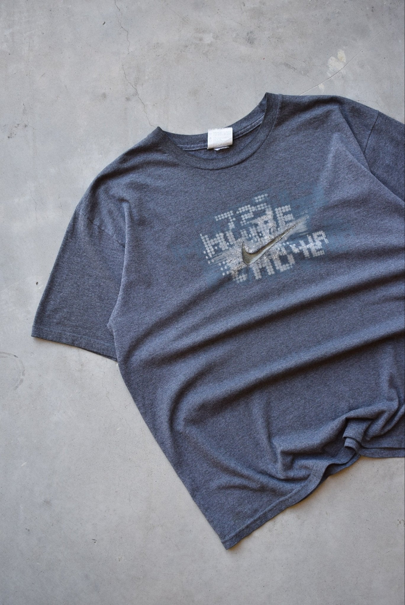 Nike Charcoal Swoosh Tee — 2000s (M) - Retrospective Store