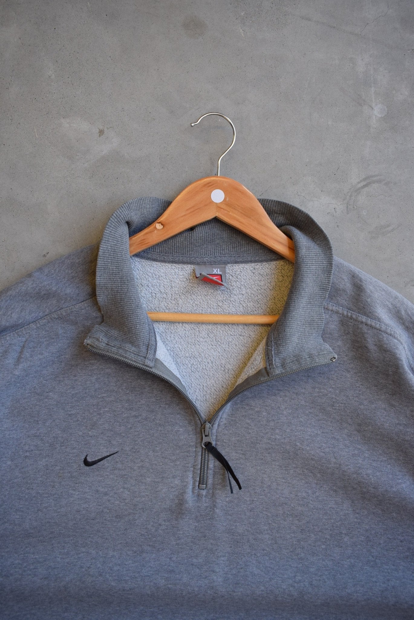 Nike Classic Logo Embroidered Quarter Zip — 2000s (XL) - Retrospective Store