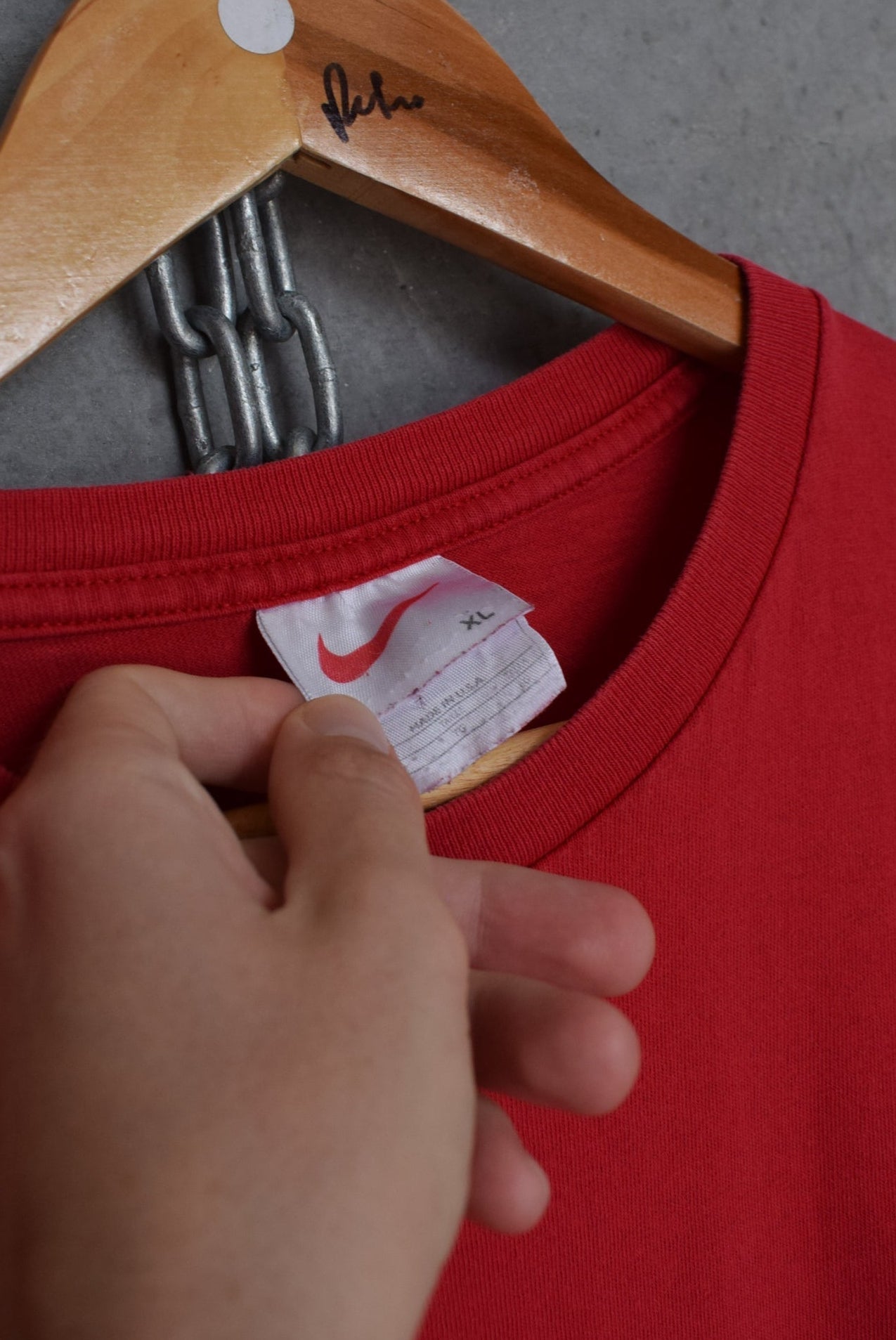 Nike Classic Logo Embroidered Tee — 1990s (XL) - Retrospective Store