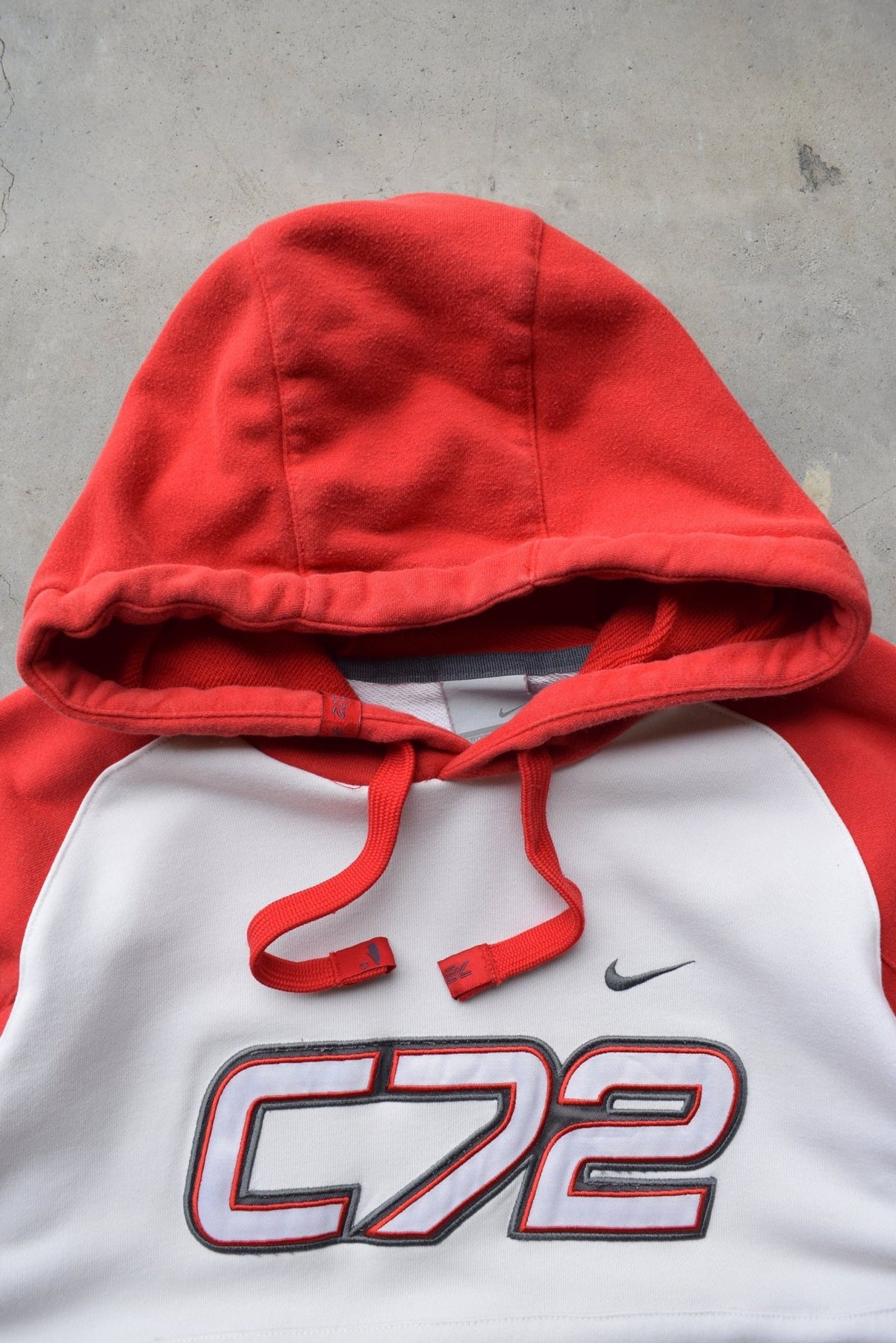 Nike Cortez Red & White Embroidered Hoodie — 2000s (S) - Retrospective Store