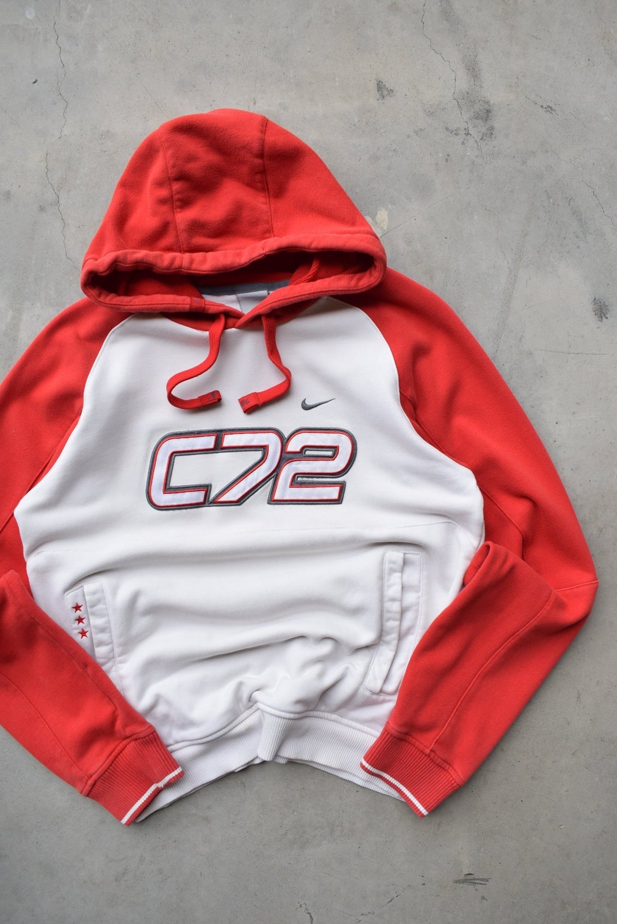 Nike Cortez Red & White Embroidered Hoodie — 2000s (S) - Retrospective Store