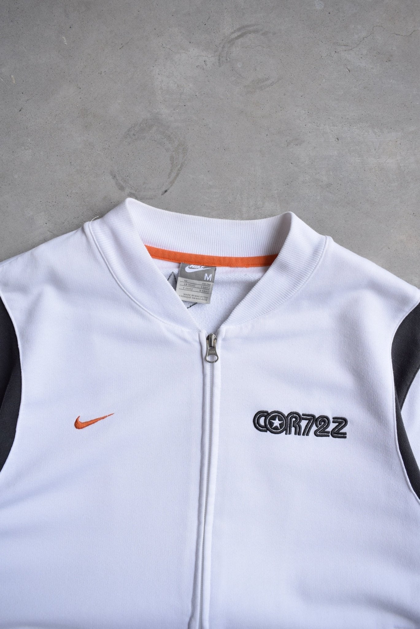 Nike Cortez White Embroidered Jacket — 2000s (M) - Retrospective Store