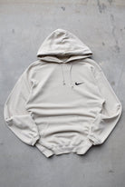 Nike Cream Embroidered Swoosh Hoodie — 1990s (M) - Retrospective Store