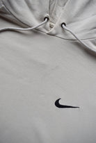 Nike Cream Embroidered Swoosh Hoodie — 1990s (M) - Retrospective Store