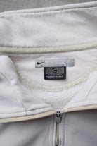 Nike Cream Embroidered Swoosh Quarter Zip — 2000s (XL) - Retrospective Store