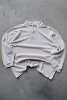 Nike Cream Embroidered Swoosh Quarter Zip — 2000s (XL) - Retrospective Store
