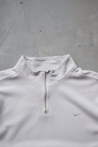 Nike Cream Embroidered Swoosh Quarter Zip — 2000s (XL) - Retrospective Store