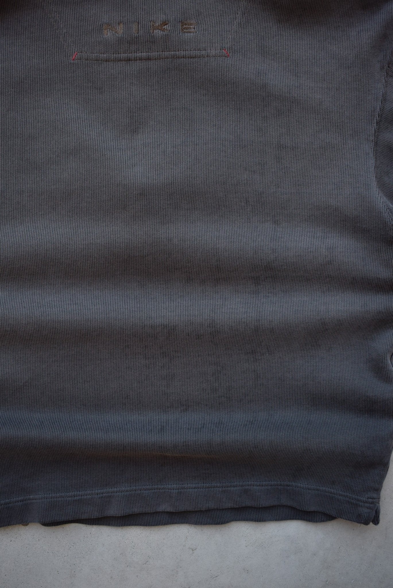 Nike Faded-Black Embroidered Swoosh Quarter Zip — 1990s (S) - Retrospective Store