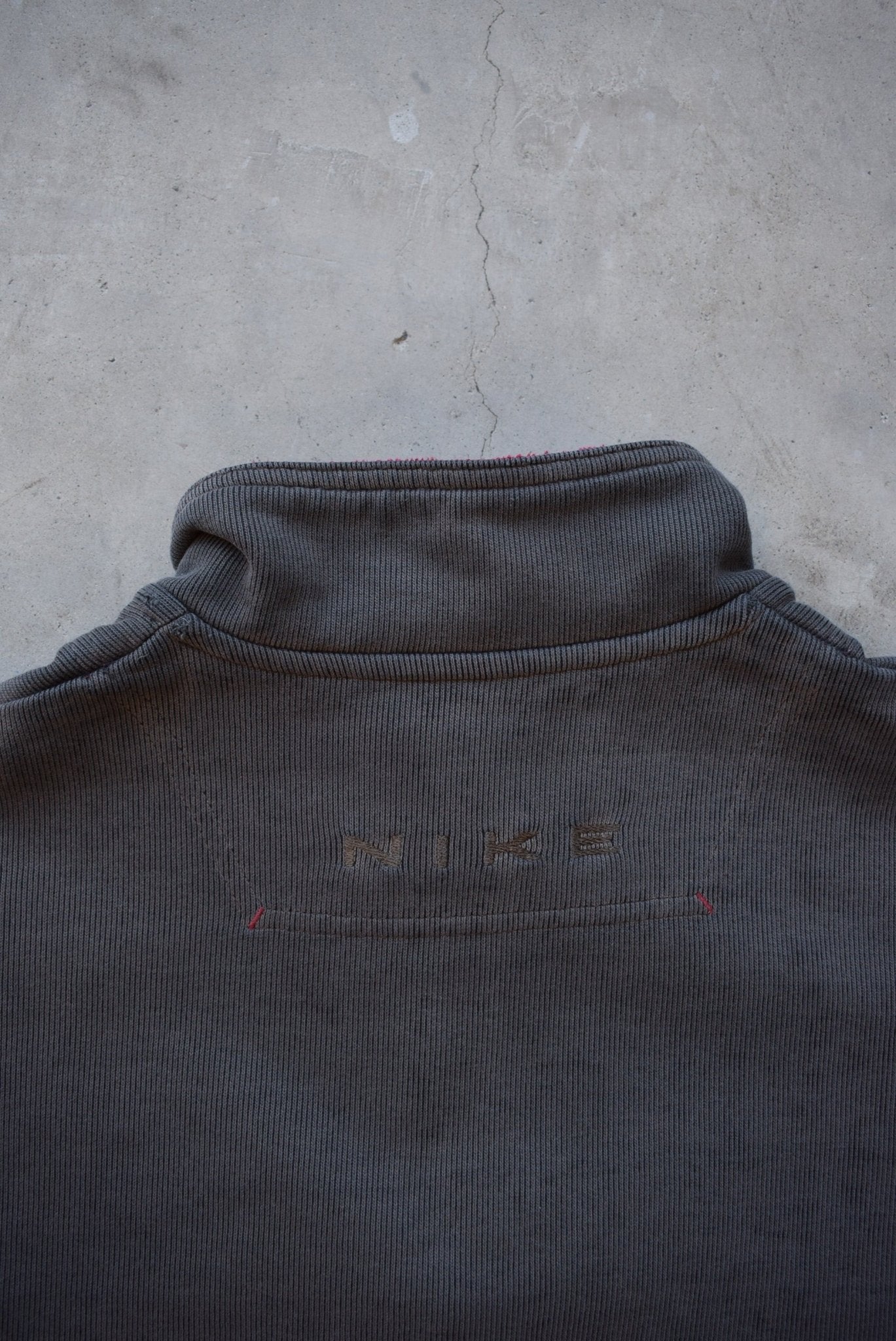 Nike Faded-Black Embroidered Swoosh Quarter Zip — 1990s (S) - Retrospective Store
