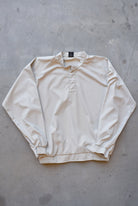 Nike Golf Beige Embroidered Swoosh Quarter Button Pullover Jacket — 2000s (M/L) - Retrospective Store