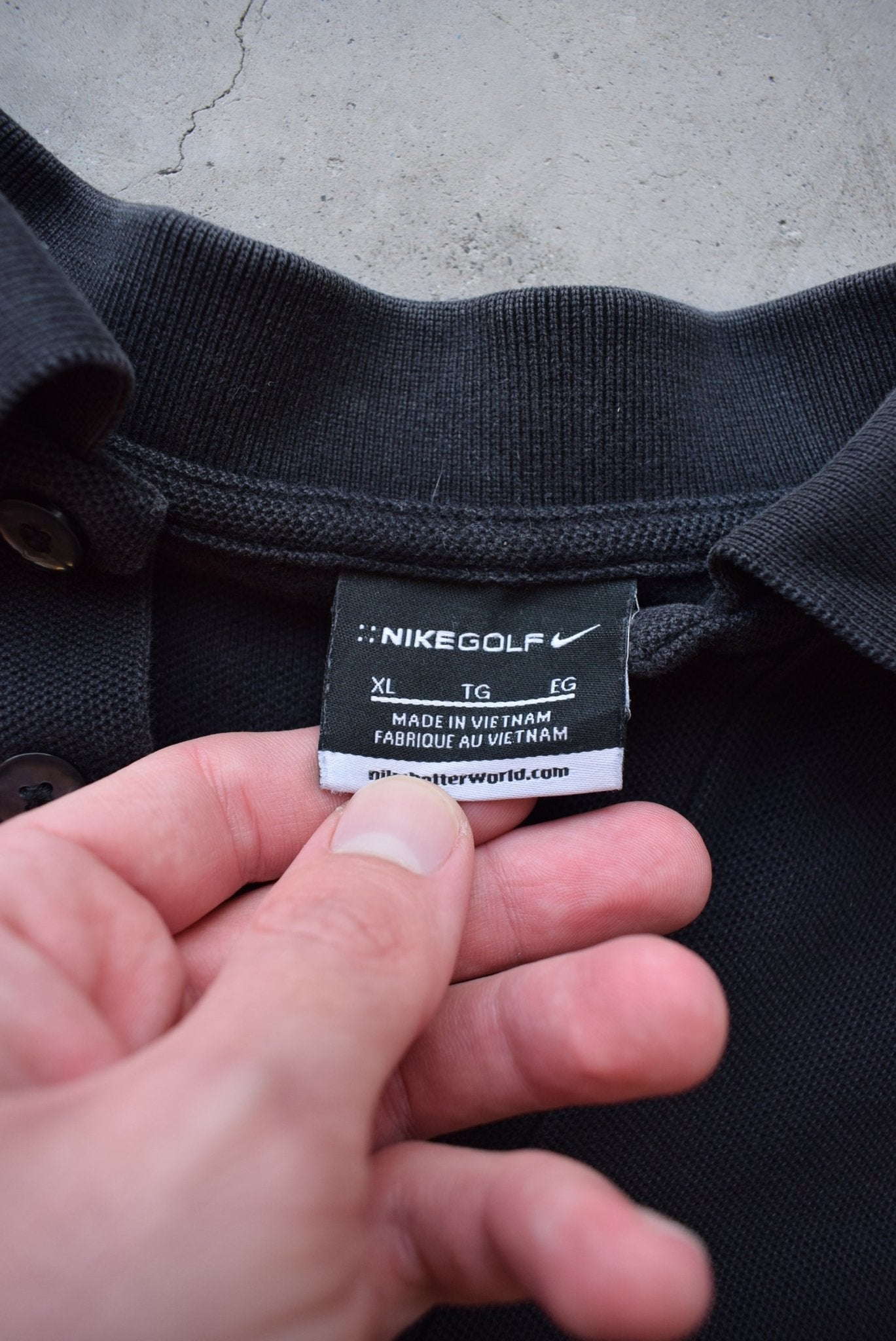 Nike Golf Black Embroidered Swoosh Polo — 2000s (XL) - Retrospective Store