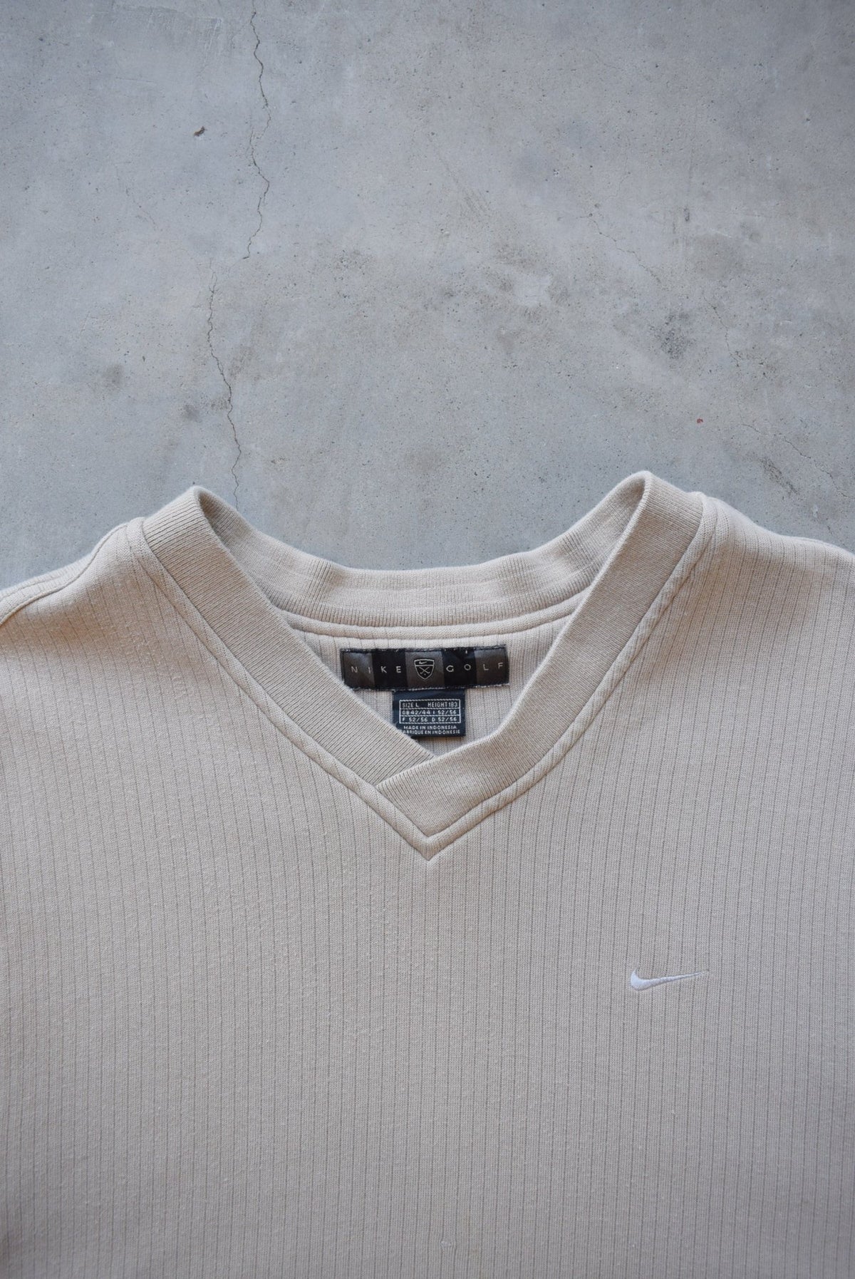 Nike Golf Tan Embroidered Swoosh Vest — 2000s (L) - Retrospective Store