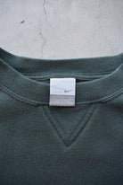 Nike Green Embroidered Swoosh Crewneck — 2000s (M) - Retrospective Store