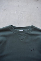 Nike Green Embroidered Swoosh Crewneck — 2000s (M) - Retrospective Store