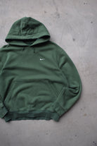 Nike Green Embroidered Swoosh Hoodie — 2000s (L) - Retrospective Store
