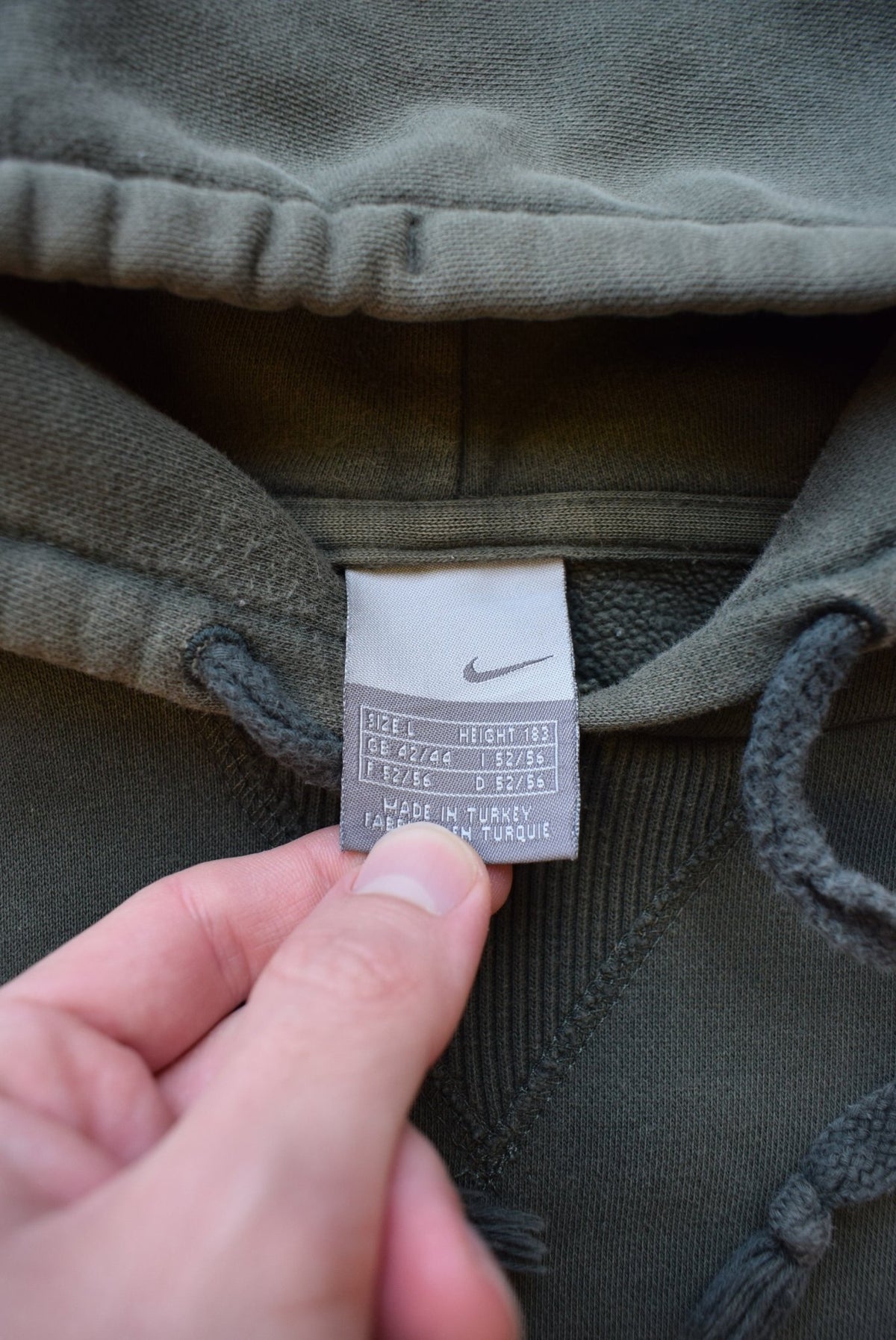 Nike Green Embroidered Swoosh Hoodie — 2000s (L) - Retrospective Store