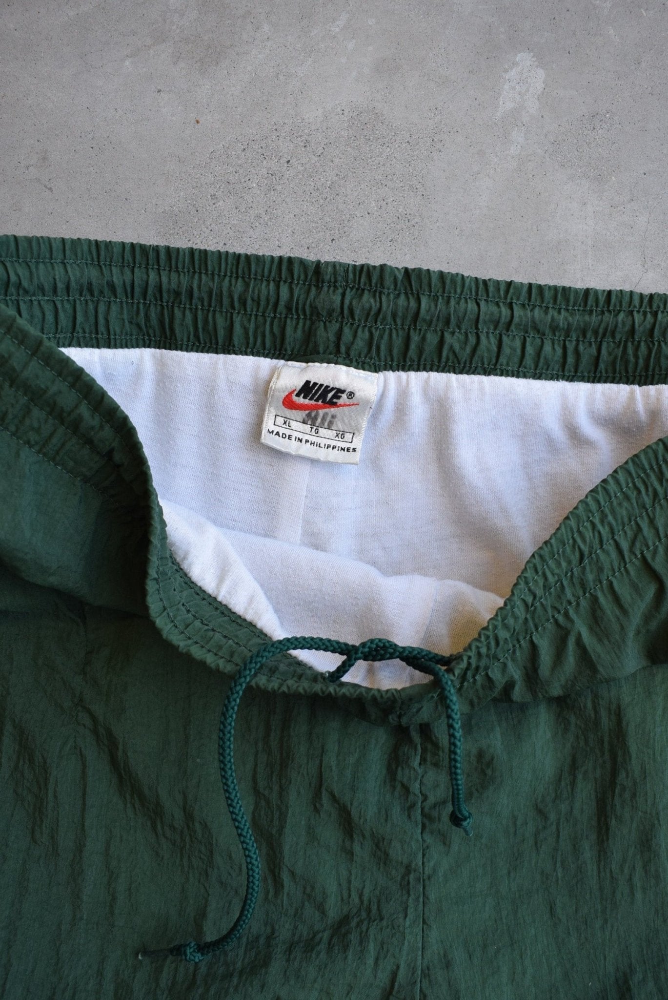 Nike Green Embroidered Swoosh Track Pants — 1990s (XL/XXL) - Retrospective Store