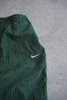 Nike Green Embroidered Swoosh Track Pants — 1990s (XL/XXL) - Retrospective Store