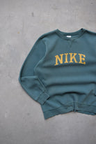 Nike Green Spellout Crewneck — 2000s (M) - Retrospective Store