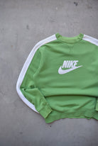 Nike Green & White Embroidered Spellout Crewneck — 2000s (S/M) - Retrospective Store