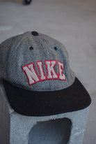 Nike Grey & Black Embroidered Spellout Fleece Hat - Retrospective Store