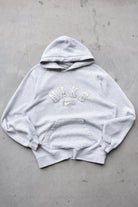 Nike Grey Embroidered Spellout Hoodie — 1990s (M) - Retrospective Store