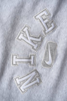 Nike Grey Embroidered Spellout Hoodie — 1990s (M) - Retrospective Store