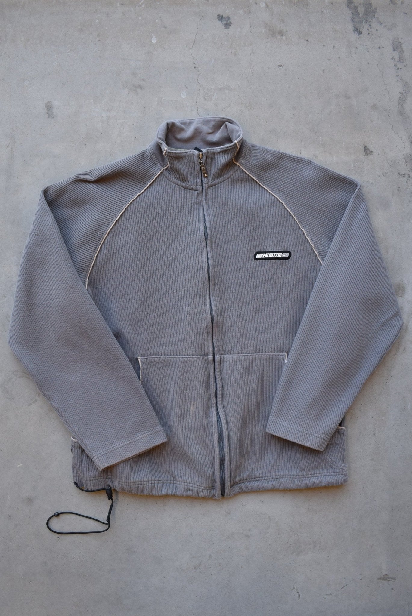 Nike Grey Embroidered Spellout Jacket — 2000s (M/L) - Retrospective Store