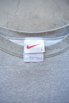Nike Grey Embroidered Swoosh Crewneck — 1990s (L) - Retrospective Store