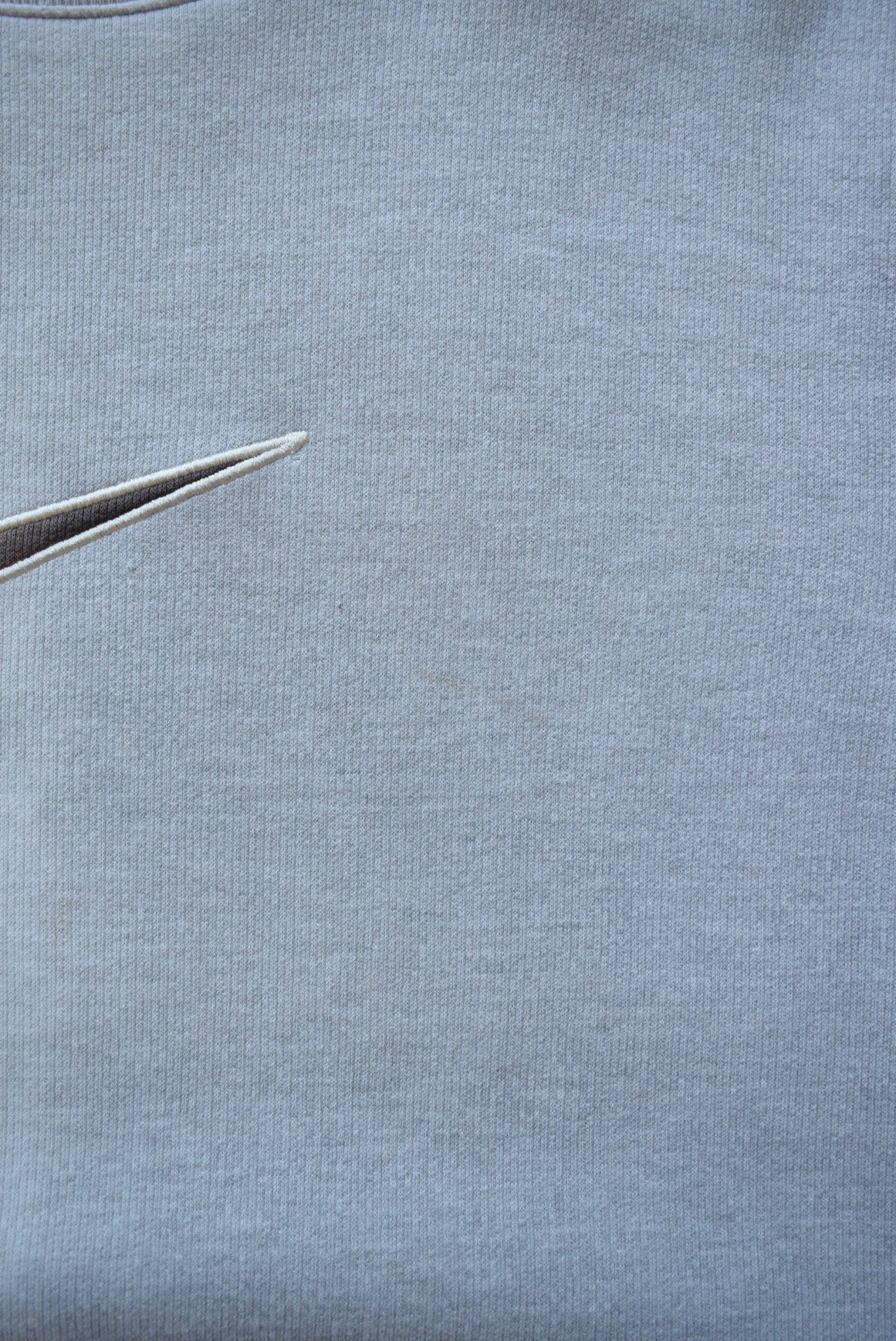 Nike Grey Embroidered Swoosh Crewneck — 1990s (S) - Retrospective Store