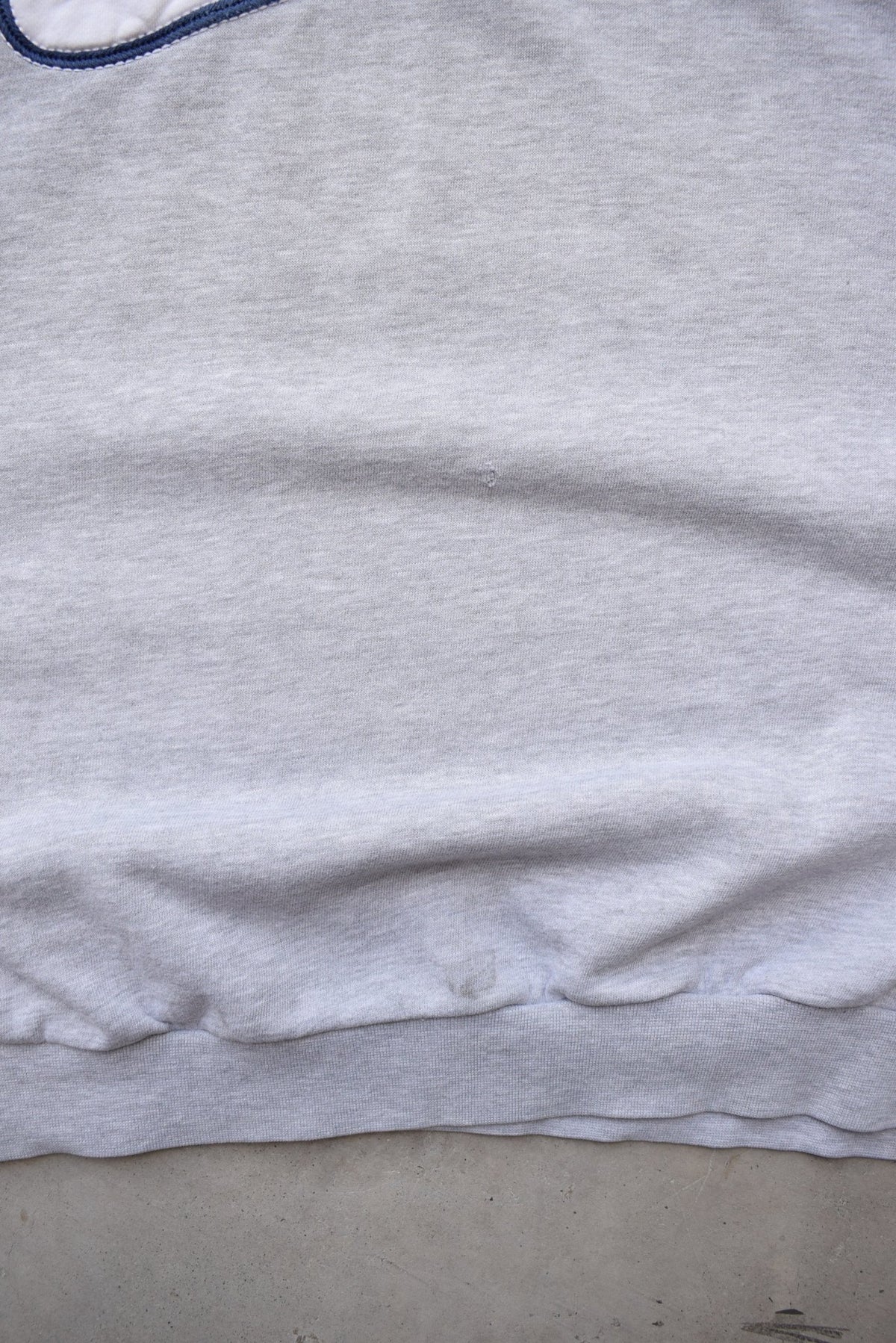 Nike Grey Embroidered Swoosh Crewneck — 1990s (XXL) - Retrospective Store